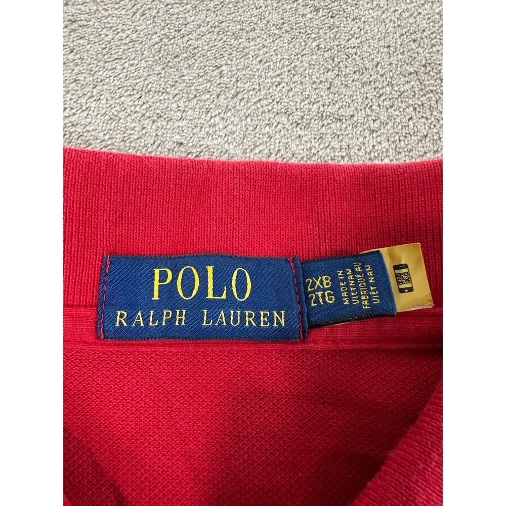 Polo Ralph Lauren PRL-NYC Triple Pony Polo Shirts Men 2XB Big‎ Red Gold Crest #3